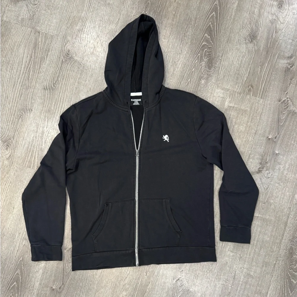 Express Black Zip-Up Sweater
